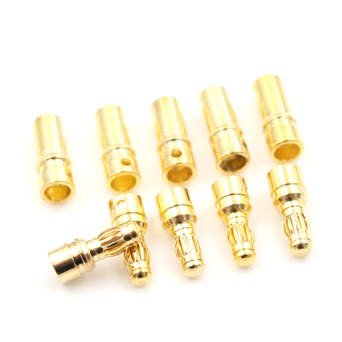 ¡Novedad! 5 pares de conectores macho/hembra de 3,5mm con forma de Banana, conector dorado con forma de bala, DIY, batería RC, enchufe del Motor ESC ► Foto 1/6
