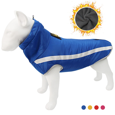 Chaqueta de invierno para mascotas, ropa con forro polar cálido para perros pequeños, abrigo para perros grandes, traje para Bulldog francés a prueba de agua, ropa para perro Labrador ► Foto 1/6