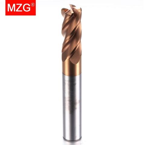 MZG HRC60-fresadora de acero de tungsteno, máquina de corte de 4 flautas, 0,5mm, 1mm, herramientas en espiral, fresa de punta de bola redonda ► Foto 1/6