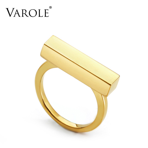 VAROLE-Anillo de boda con forma de cuboide para mujer, sortija de boda, joyería femenina ► Foto 1/6