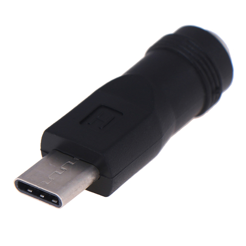 Conversor adaptador de corriente CC tipo C, USB macho a conector hembra de 5,5x2,1mm para ordenador portátil, Notebook y PC ► Foto 1/6