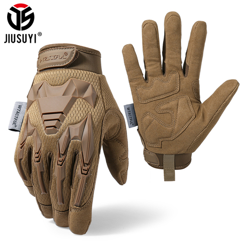 Guantes tácticos militares Airsoft de combate de Paintball para hombre y mujer, guantes de dedo completo antideslizantes para conducción de bicicleta ► Foto 1/6