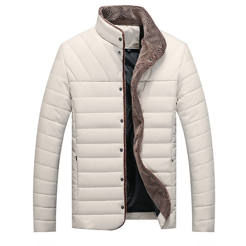 Chaqueta informal de invierno para hombre, abrigo con cuello de soporte, ropa de otoño, prendas de vestir entalladas y gruesas, talla M-5XL, 2022 ► Foto 1/6