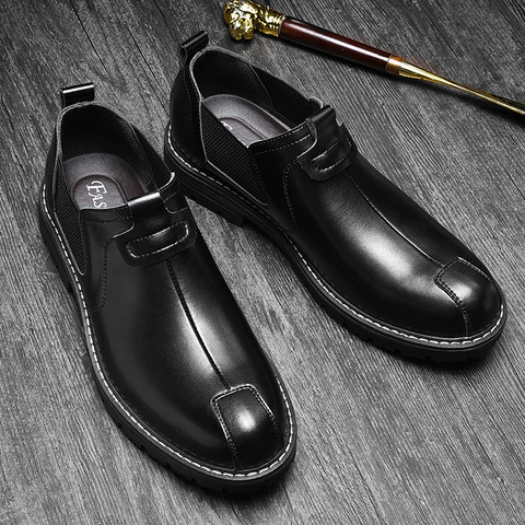 Zapatos clásicos de negocios para hombre, calzado Formal de cuero con punta puntiaguda, estilo Retro, Oxford, 2022 ► Foto 1/6