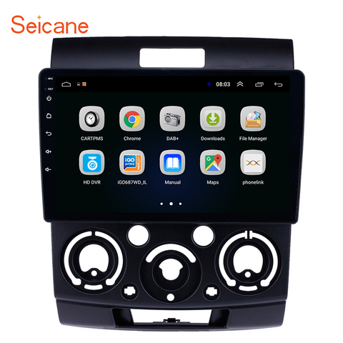 Seicane Radio, navegación GPS para coche 9 pulgadas Android 8,1 estéreo unidad para Ford Everest/Ranger 2006, 2007, 2008 - 2010 reproductor Multimedia ► Foto 1/6