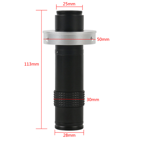 1X - 200X C-mount de la lente interfaz continua Zoom C / CS interfaz de alta cobertura para CCD CMOS de la cámara de Video de microscopio ► Foto 1/6