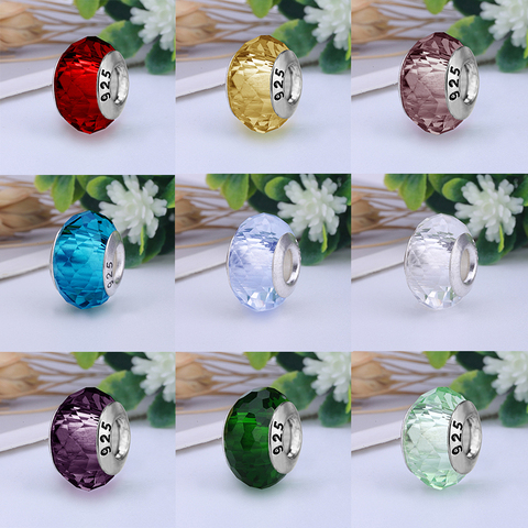 Coloridas cuentas de cristal de Murano para mujer, abalorios de colores europeos, Charm de Aolly, pulseras, brazaletes, joyería DIY para mujer 2022 ► Foto 1/6