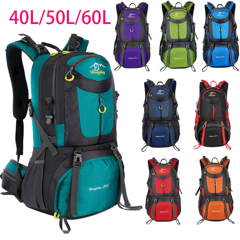 Mochila impermeable para hombre y mujer, bolsa para deportes de montaña, escalada, senderismo, Camping, viaje, 40L/50L/60L ► Foto 1/6