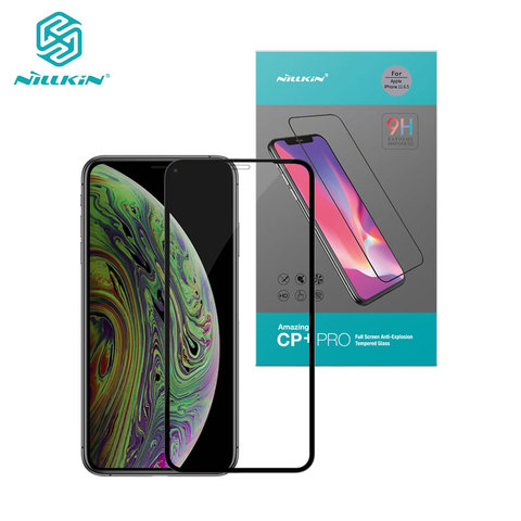 Vidrio templado para iPhone 12 Mini 11 Pro Max XR X Xs Max Nillkin CP + pegamento completo Protector de pantalla para iPhone 11 vidrio ► Foto 1/6