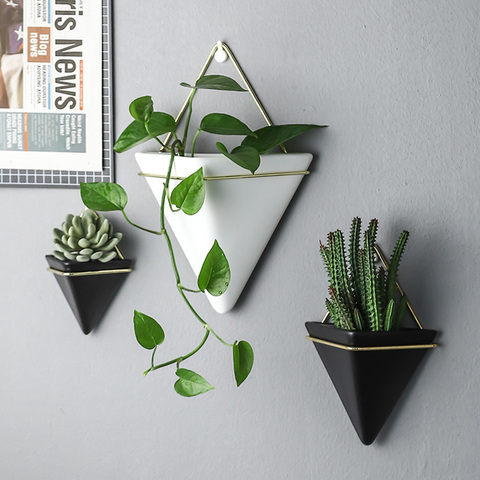 Nueva flor olla montado en la pared de la maceta de flores colgante decoración de la habitación de jarrones de absorción de agua maceta para flor Dropshipping. Exclusivo. ► Foto 1/6