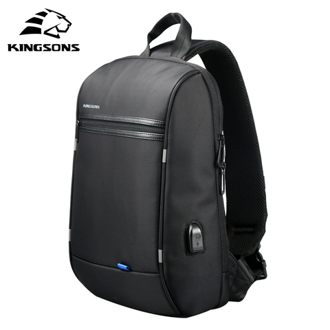 Bolso bandolera de hombro Kingsons para hombres y mujeres bolso bandolera pequeño para hombres y mujeres bolso bandolera para niños y niñas 13,3 pulgadas con USB ► Foto 1/1