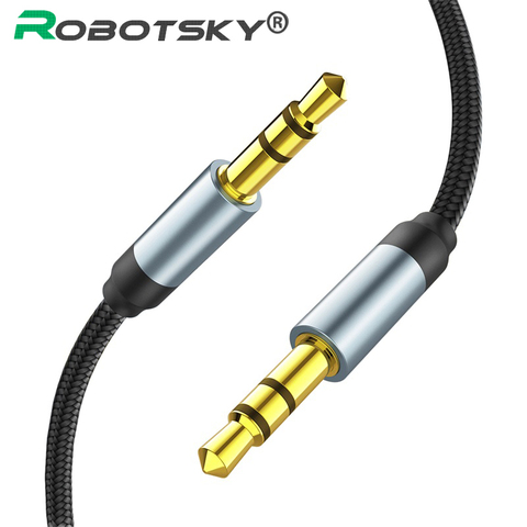 Cable de extensión de Audio HIFI, Conector de 3,5 MM macho a macho, adaptador de Cable auxiliar estéreo para coche, auriculares, altavoz, portátil, Cable auxiliar ► Foto 1/6