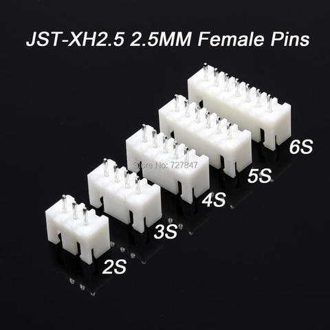 20 piezas/30PCS JST-XH2.5 2,5 MM 2s 3s 4s 5s 6s Balance de carga de conector hembra pines para Imax B6 cargador ► Foto 1/6