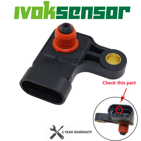 Sensor de presión de mapa para Chevrolet, Daewoo, Lacetti, Lanos, Leganza, Nubiba, Optra, Rezzo, Tacuma, 1,4, 1,6, 1,8, 2,0, 96276354, 25184080 ► Foto 1/3