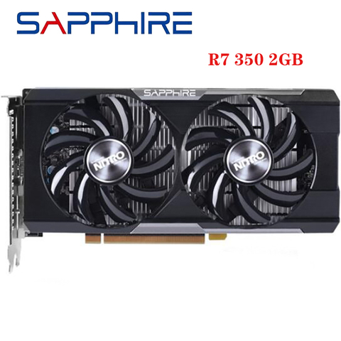 SAPPHIRE-tarjetas de vídeo originales usadas para ordenador tarjeta gráfica GPU AMD Radeon R7350, 2GB, Juegos de PC HDMI VGA X16, 2GB, 350 ► Foto 1/6