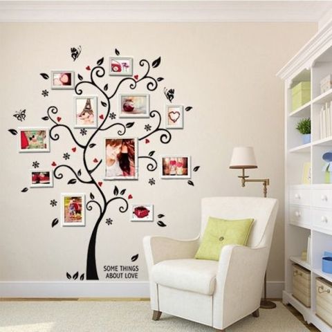 CUADRO DE FOTOS DIY para el hogar adhesivos removibles para pared pegatina decorativa de vinilo para el hogar, árbol familiar, 2022 ► Foto 1/6