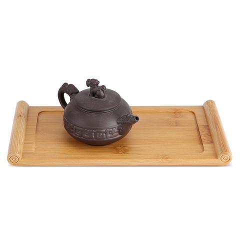 Bandeja de té de bambú plato de postre de comida bandeja de servir tradicional bandeja de té de bambú elegante mesa de té de estilo chino ► Foto 1/6