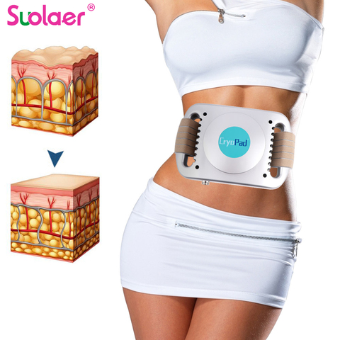 Máquina de congelación de grasa corporal, adelgazamiento, pérdida de peso, anticelulitis, solución de grasa, terapia fría, masajeador, belleza, herramienta de cuidado ► Foto 1/6