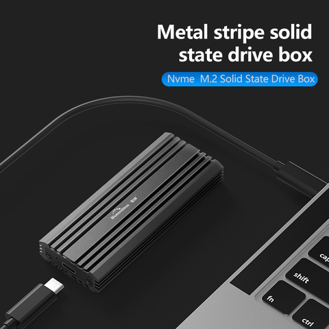 Blueendless M2 SSD Case USB 3,1 10Gbps carcasa de aluminio de alta velocidad NVME SSD disco de refrigeración múltiple tipo C a C disco duro externo ► Foto 1/6