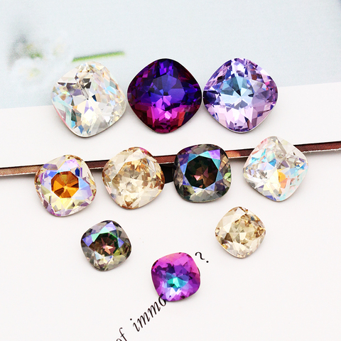 Cristales cuadrados K9 para decoración de joyas, piedras sueltas, diamantes de imitación cuadrados para bolsas de ropa, bricolaje ► Foto 1/6