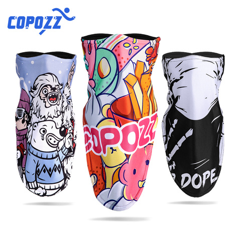 COPOZZ-mascarilla de esquí para exteriores, mascarilla cálida de dibujos animados para deportes, esquí, ciclismo, motocicleta, máscara cortaviento, pañuelo Graffiti de lana ► Foto 1/6