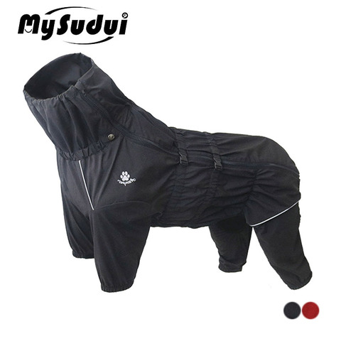 MySudui-Chaqueta para perro impermeable, impermeable, reflectante para perros medianos y grandes, ropa cálida de invierno para mascotas, Mono Grande ► Foto 1/6