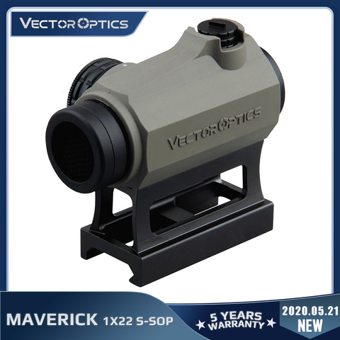 Vector Optics-mira de punto rojo Maverick 1x22 SOP, Visor de colimador para reflectores de caza, para armas de fuego reales, 223 7,62 y Airsoft ► Foto 1/6