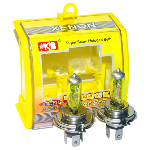 2x bombillas de faro delantero de coche HB2 9003 H4 12V 12V 100W 60W Auto bombilla halógena amarillo 3000K de cristal de cuarzo luz delantera de coche de xenón H4 luz antiniebla de coche ► Foto 1/3