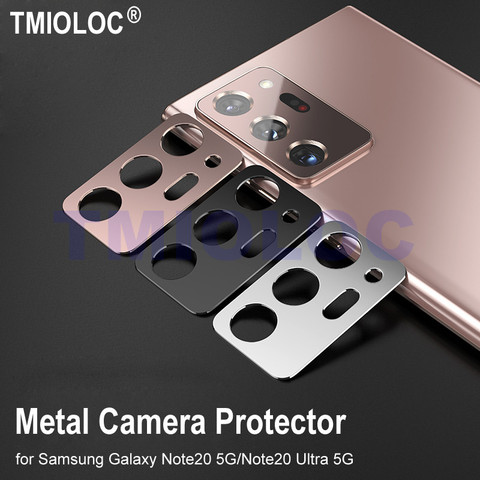 Protector de lente de cámara para Galaxy S21 Ultra, funda de anillo de Metal para Samsung S21 Plus S21 + S20 Note 20 Note20, cubierta protectora trasera ► Foto 1/6