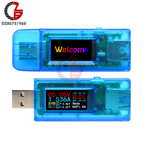 QC3.0 USB Tester DC 4-25V Digital voltímetro amperímetro carga rápida médico de indicador de capacidad medidor de corriente de voltaje ► Foto 1/6