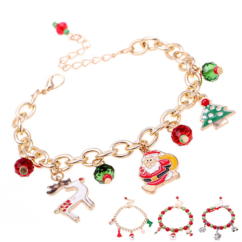 Navidad dije pulsera Santa Claus colgante de árbol de Navidad adornos navideños para el hogar Navidad 2022 adornos de regalo de Navidad ► Foto 1/6