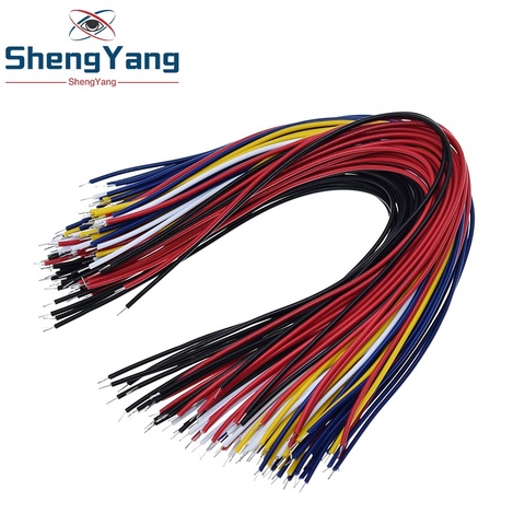 ShengYang-Cable de puente de placa de pruebas, Cable de 20CM, Flexible, chapado en estaño, dos extremos, 100 Uds. ► Foto 1/6