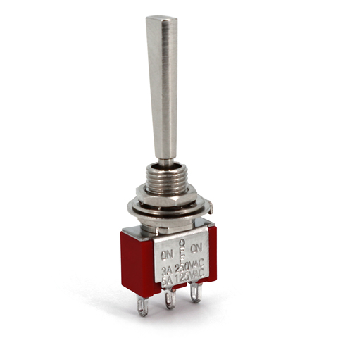 1Pc SH T8014-U2HBQ Long Flat Handle SPDT 3Pin Mini Toggle Switch ON-OFF-ON Maintained 3 Position ► Foto 1/6