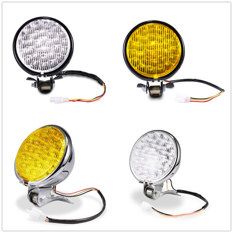 Lámpara frontal de ámbar de luz para motocicleta, luz delantera Retro de 5 pulgadas, Phare, para Honda Touring Chopper, luz delantera para motocicleta personalizada ► Foto 1/6