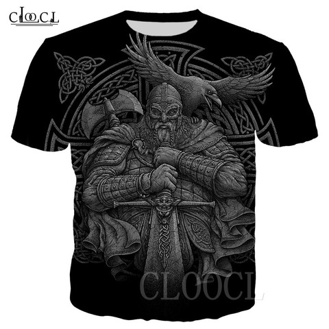 Gran oferta de nueva moda de Viking tatuaje Sudadera con capucha T camisa 3D imprimir Viking negro sudadera Unisex Harajuku ropa informal estilo Hip Hop superior ► Foto 1/6