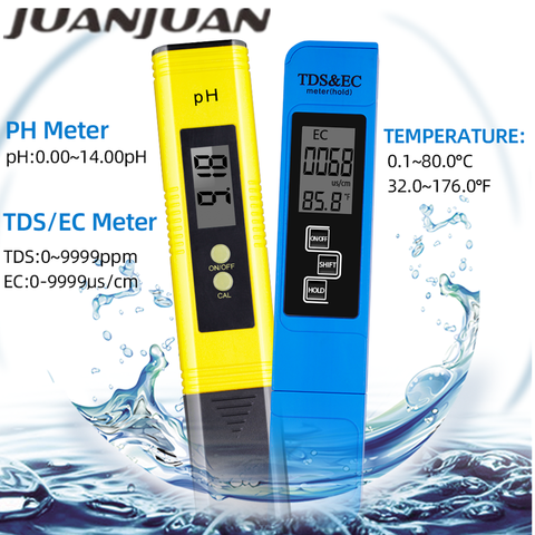 Digital medidor de PH 0,0-14,0 PH TDS medidor de EC 3 In1 probador de la temperatura 0-9000 ppm de la calidad del agua monitor automático herramienta 45% ► Foto 1/6