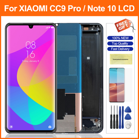 Super Amoled Lcd para Xiaomi Mi CC9 Pro CC9Pro pantalla LCD Digitalizador de pantalla táctil parte para Mi Note10 Pro Note10Pro pantalla ► Foto 1/6