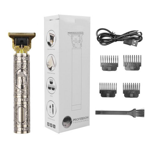 Cortadora de pelo eléctrica profesional para hombre, afeitadora de barba, Kit de estilismo, inalámbrica, USB, para peluquero ► Foto 1/6