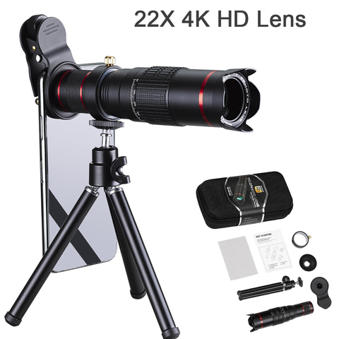 Orsda HD teléfono móvil telescopio 4K 22x Lente Super Zoom Lente para teléfono inteligente teleobjetivo para iPhone Lente Super Zoom cámara ► Foto 1/6