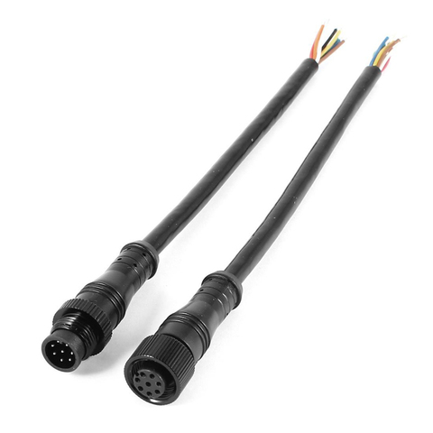 8 Pin M/F Plug Cable conector impermeable negro ► Foto 1/3