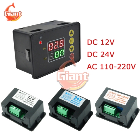 Relé de retardo de tiempo Digital, interruptor de Control del temporizador ajustable, relé de tiempo multifunción, cc 12V 24V AC 110V 220V ► Foto 1/6