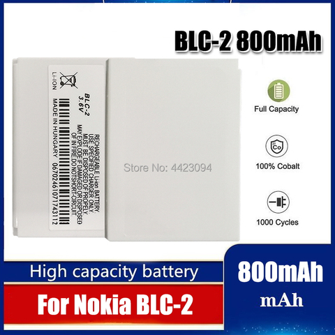 Batería de repuesto BLC-2 BLC 2, 3,6 V, para Nokia 3310, 3330, 3410, 3510, 5510, 3530, 3335, 3686, 3685, 3589, 3315, 3350 ► Foto 1/6