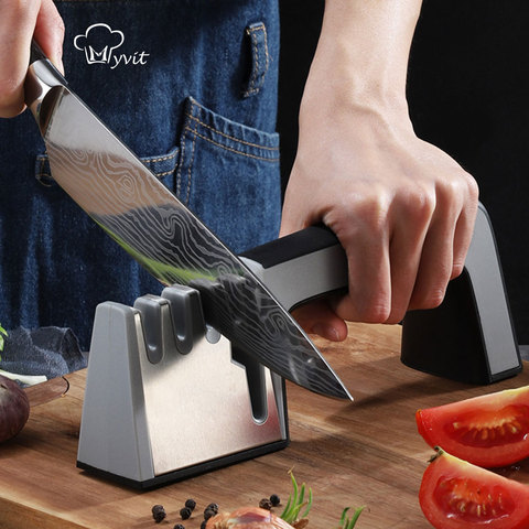 Cuchillo afilador piedra de afilar Whetstone Grindstone de 4 etapas cuchillos de cocina tijeras de piedra herramientas de cocina de familia ► Foto 1/6