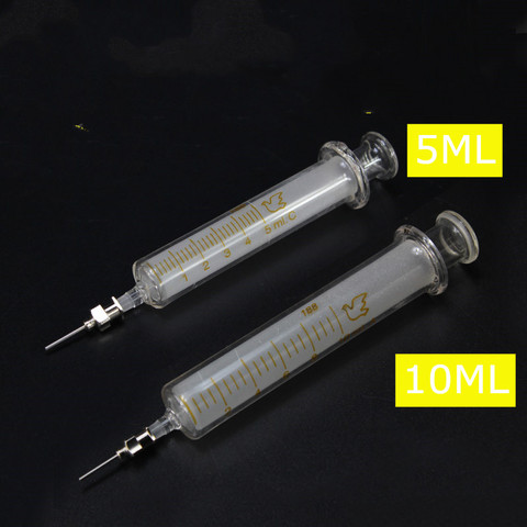 Jeringa de vidrio para reparación de teléfonos móviles, contenedor de soldadura de aceite especial, jeringa de Metal, 5ml, 10ml ► Foto 1/4