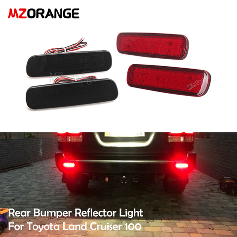 MZORANGE coche LED Reflector de parachoques trasero para el Toyota Land Cruiser 100/Cygnus LX470 luz de advertencia LED lámpara de freno de la cola de la linterna ► Foto 1/6