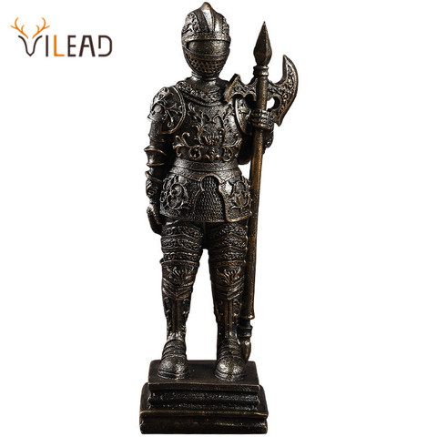 VILEAD Medieval estatuas de Guerrero Vintage europeo figuras hogar Oficina Decoración Sala Retro Decoración Interior ► Foto 1/6