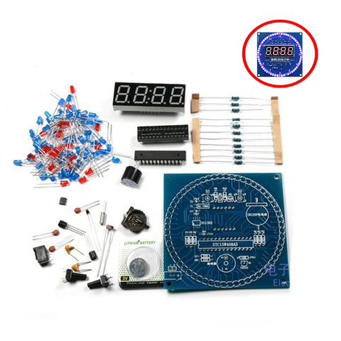 Módulo de reloj electrónico de alarma con pantalla LED giratorio DS1302, KIT de bricolaje, pantalla LED de temperatura para arduino ► Foto 1/4