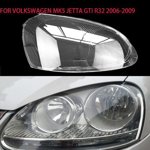 Para Volkswagen MK5 Jetta GTI 06-09 pantalla de luz delantera Faro de lente funda protectora cubierta de vidrio transparente reemplazar la cáscara ► Foto 1/4