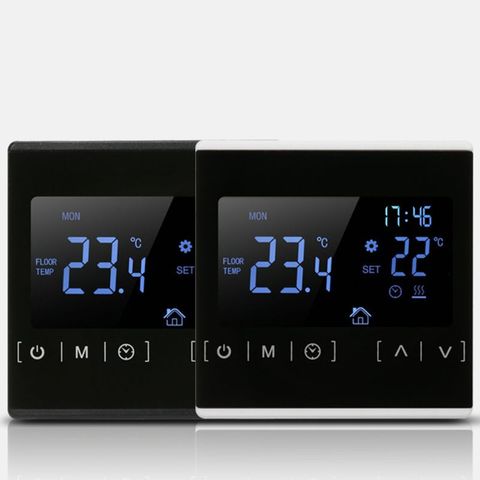 Termostato de pantalla táctil LCD, sistema eléctrico de calefacción de suelo, termorregulador de calefacción de agua, controlador de temperatura de AC85-240V ► Foto 1/6