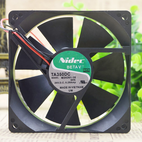 Para Nidec original 90*90*25mm 2-Alambre de TA350DC M34261-16 9025 24V 0.28A doble bola inversor máquina de soldadura de ventilador de refrigeración ► Foto 1/4